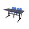 Kobe FlipTop Table, 60" W, 29" H, Laminate Top, Gray MKFT6024GY47BE - alternate 1